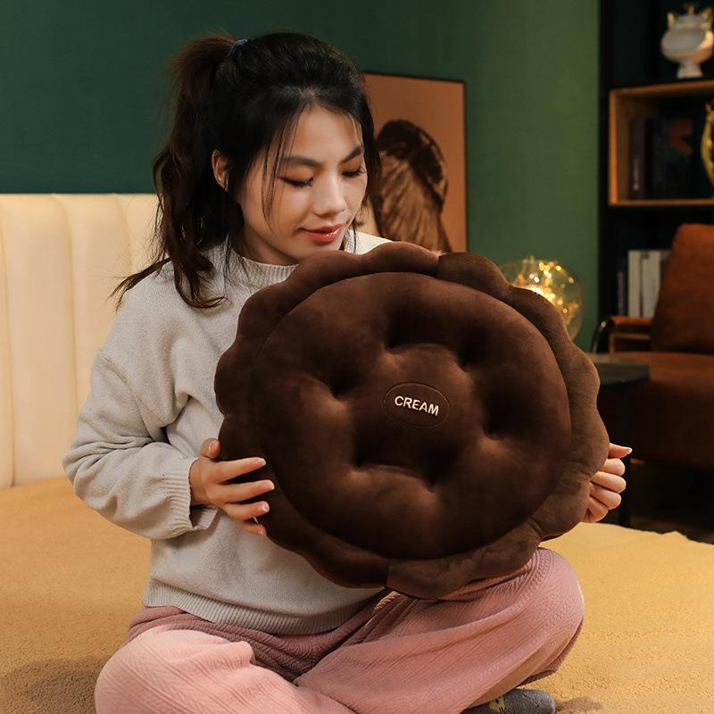 Creative Sandwich Chocolate Biscuits Throw Pillow Plush Toy Office Seat Cushion Tatami Futon Seat Cushion