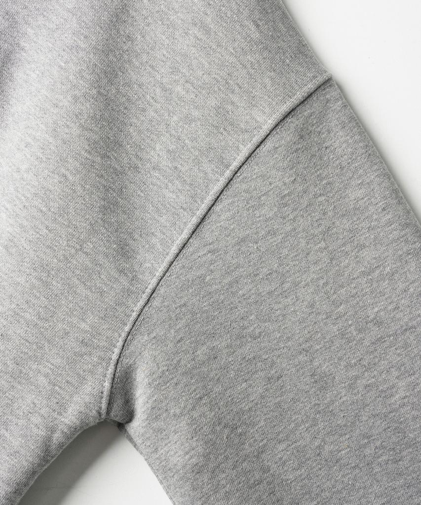 JEMUT Day Cut Crop Oversized Sweatshirt Gray Kjmt2648