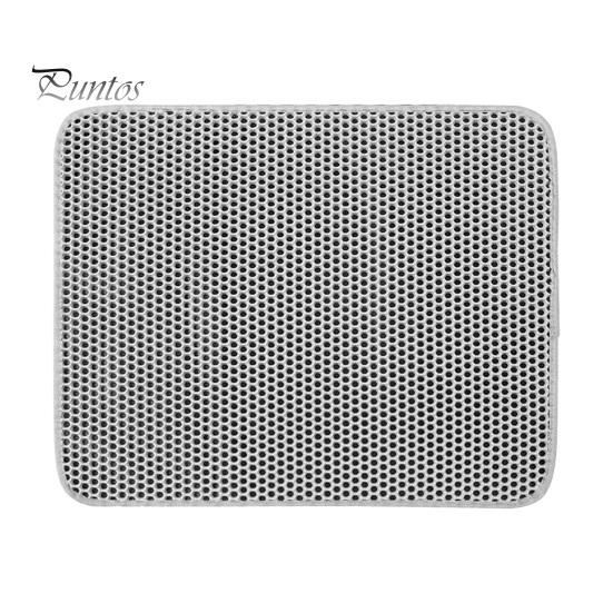 

Коврик для кошачьего туалета, сотовый двухслойный самоочищающийся коврик для туалета, противоскользящий, легко чистящийся, удобный коврик для защиты лап серый