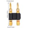 2PCS 2 Way Male Plug Banana Plug 32A 1000V Dual Connection Brass Connectors Stackable Design Dual Banana Plug Wire Termination