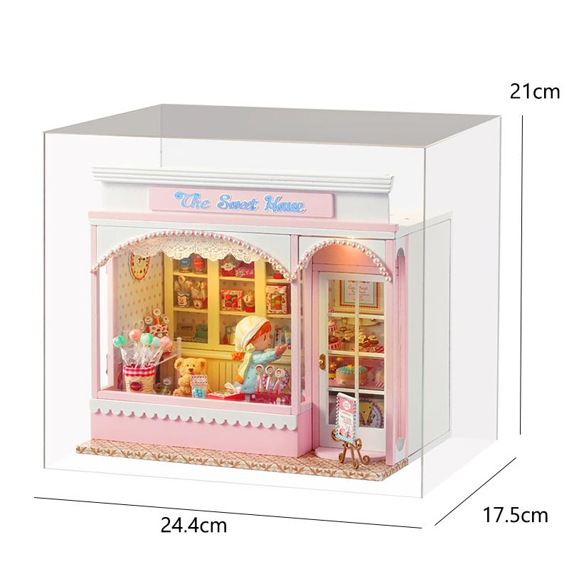 Miniature Doll House Handmade 3D Puzzle Assembly Building Model Kit Creative Room Bedroom Decoration With Furniture Wooden Craft