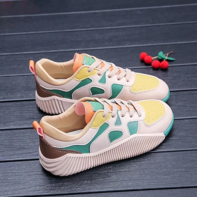 Little White Shoes Women's 2025 Spring New Korean Version of Fashion Versatile Board Shoes Spring and Autumn Comfortable Thick Sole Lightweight Sof
