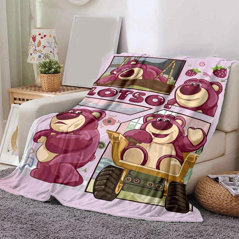1pc Lots-o'-Huggin'Bear Printing Blanket - Soft, All-Season Throw for Office Blanket, Car, Travel