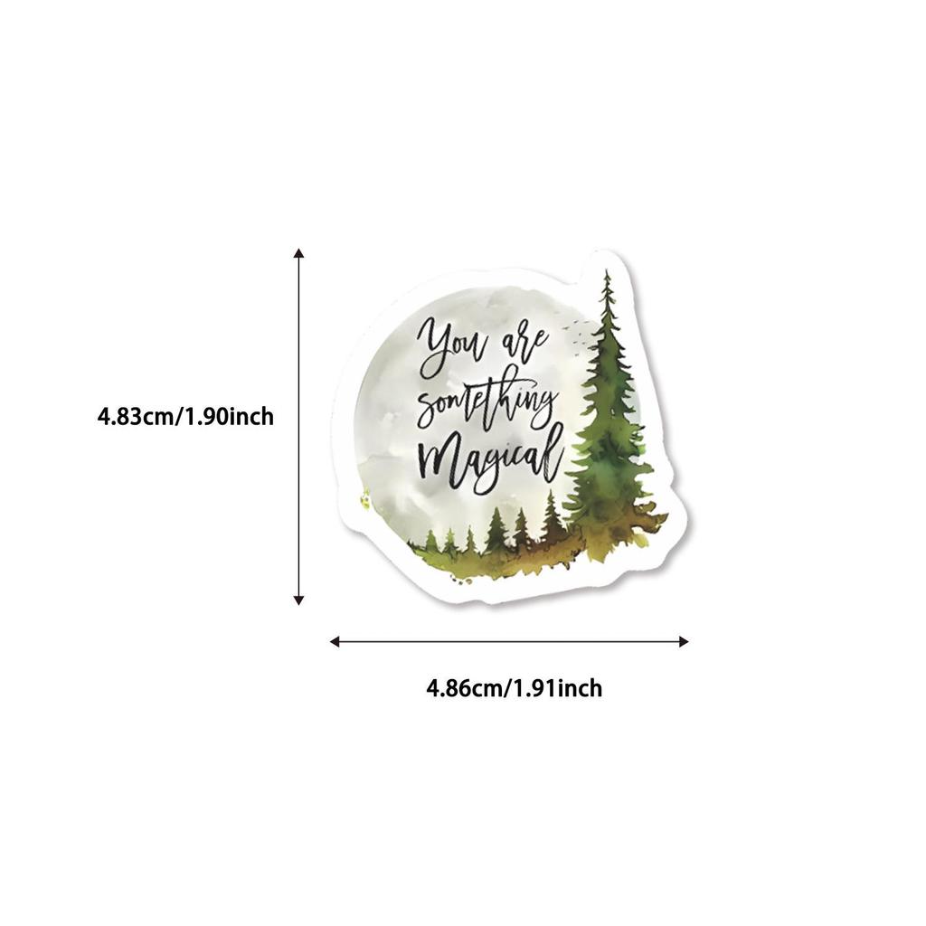 52 Minimalist Outdoor Travel Stickers: Waterproof Travel Map & Journal Decorations for Suitcases