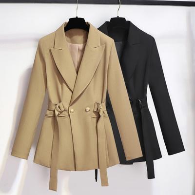 Blazer Winter Updated Small Korean Version Strap Suit Design Niche Long-sleeved Top
