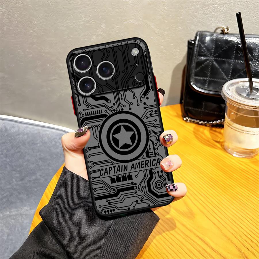 Case for iPhone 17 Pro Max 14 11 12 XS XR Air 13 Mini 16 Plus 17e 15 7 8 SE Back Phone Cover Marvel Cool Hero Logo