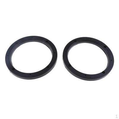 2pcs Universal Black 6.5inch Car Stereo Audio Speaker Mounting Spacer Rings Adaptor