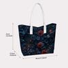 Gothic Red Rose Pattern Tote Bag For Women Daily Travel Shopping Portable Shoulder Handbag
