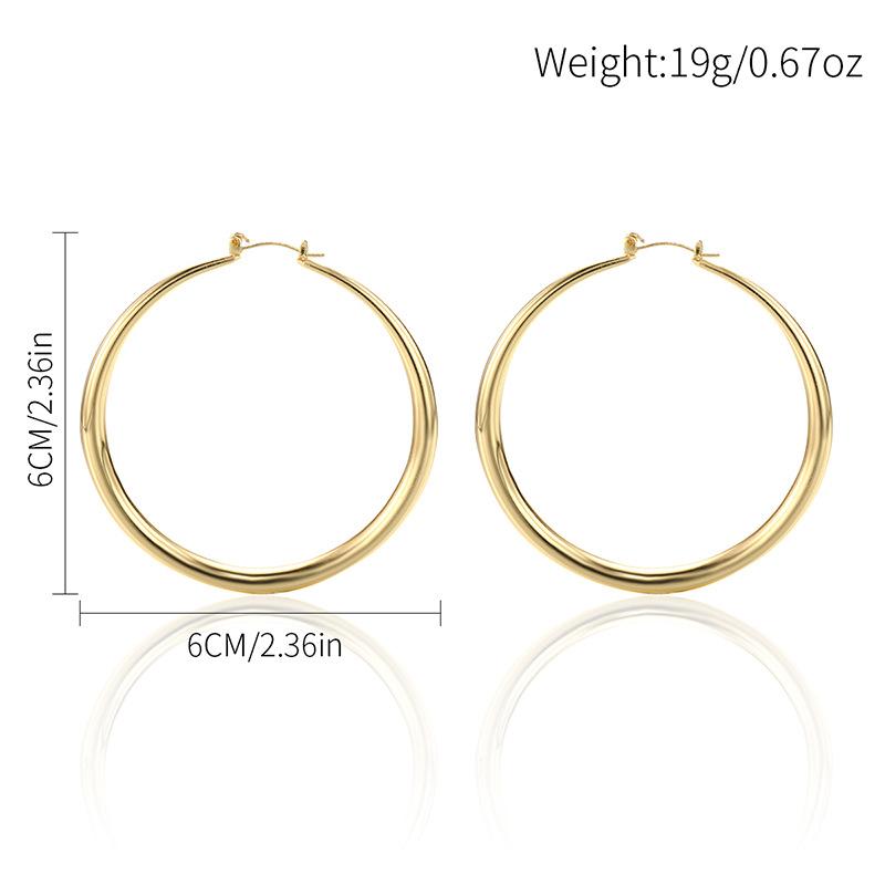 Exaggerated Accessories Fashion Alloy Circle Earrings Niche Geometric Gold Stud Earrings Women's Earrings