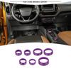 7x Headlight/Radio/Air Condition Switch Control Knob Trim For Bronco Sport +