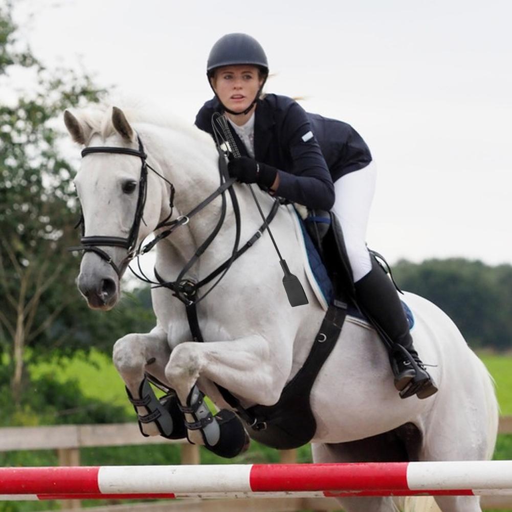 21Inch Riding Crop with Handle Equestrian Training Horse Whip PU Leather Outdoor Portable Pointer for Equestrian Sports