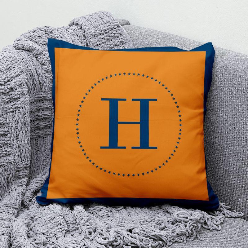 Light Luxury Orange Geometric Pillow High-end Home Living Room Sofa Office Seat Cushion Core Pillow Cover