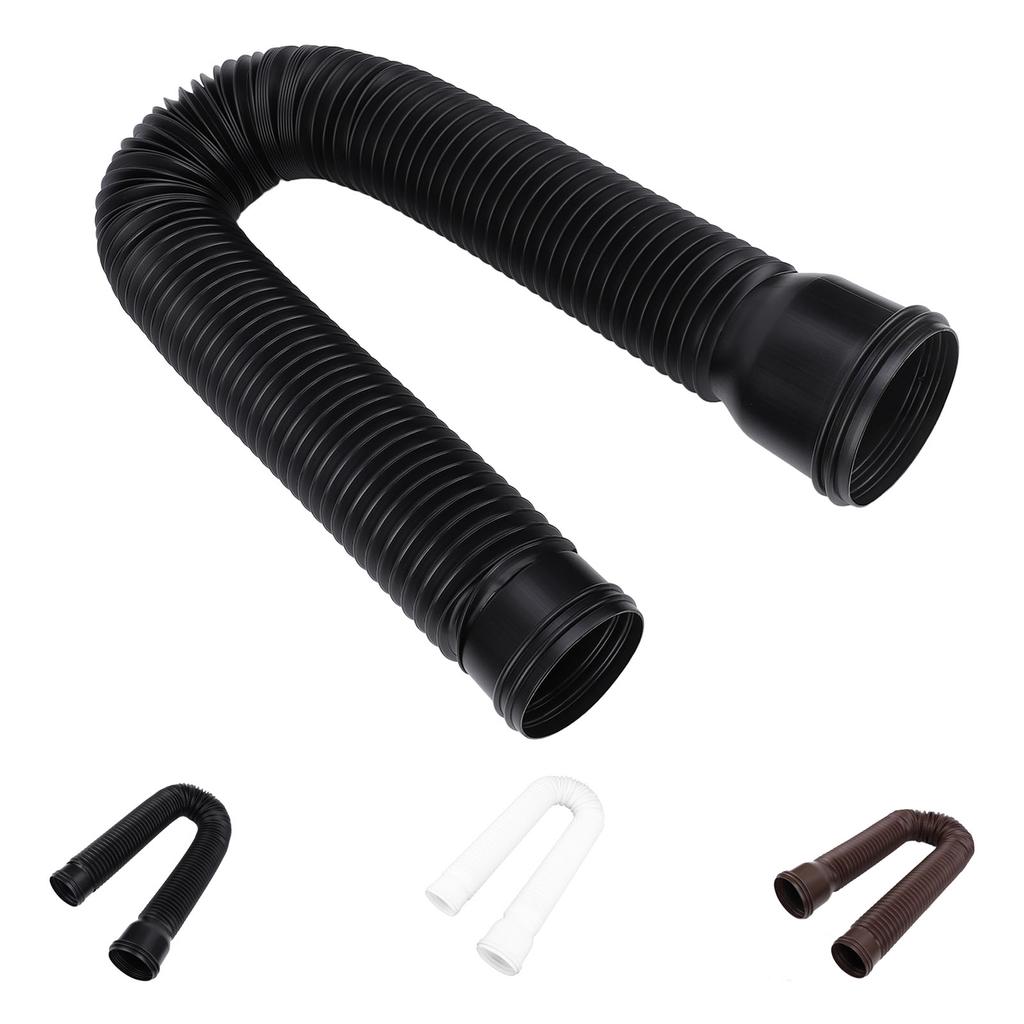 Rain Gutter Downspout Extension Flexible PE Extendable Drain Away Extender for Outdoor Villa Round Drain Downspout Extender