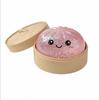 Glitzer-Dutt mit Dampfgarer Dehnbares Schreibtischspielzeug Kawaii Weicher Teigtaschen-Dutt Simulation Fidget Toy Knetmasse-Kugel Geburtstagsparty
