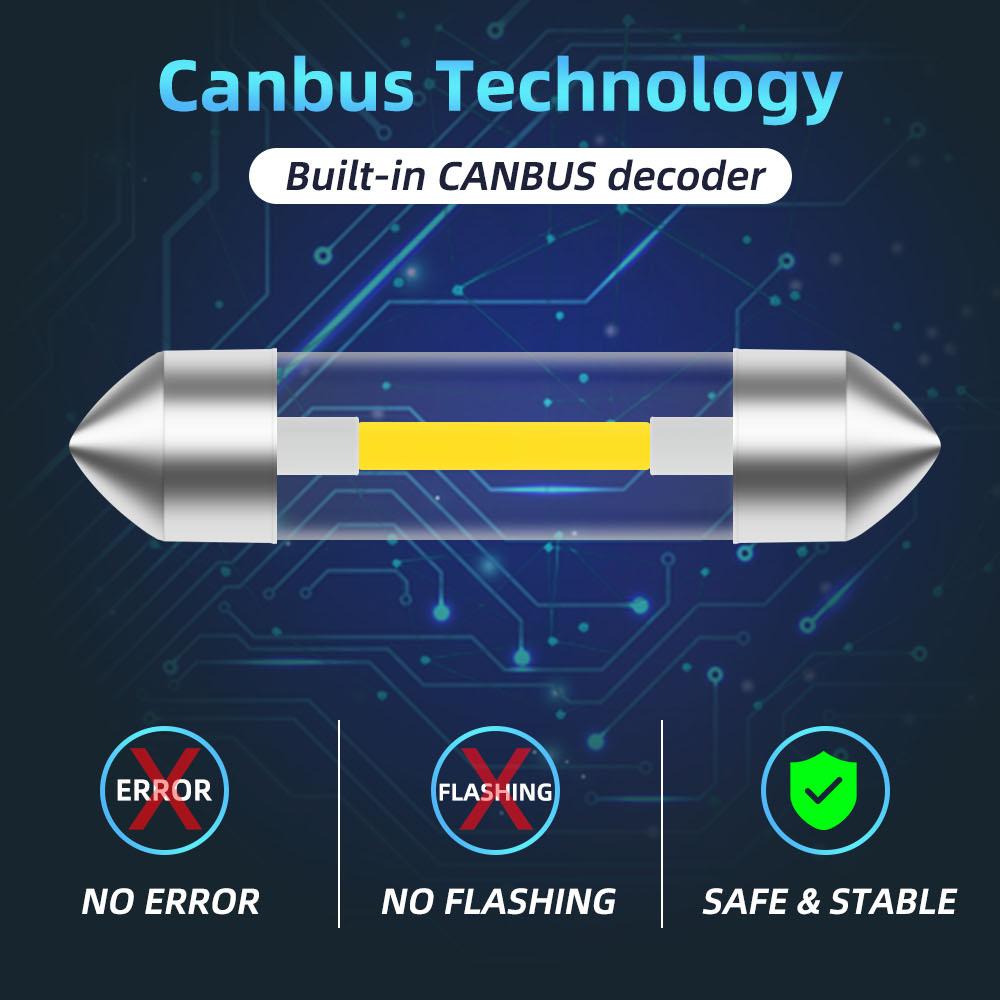2 Stück C10W C5W LED Innenraumleuchte Soffitte 31mm 36mm 39mm 41mm COB LED Leseleuchte Deckenleuchte Kofferraumbeleuchtung Kennzeichenleuchte