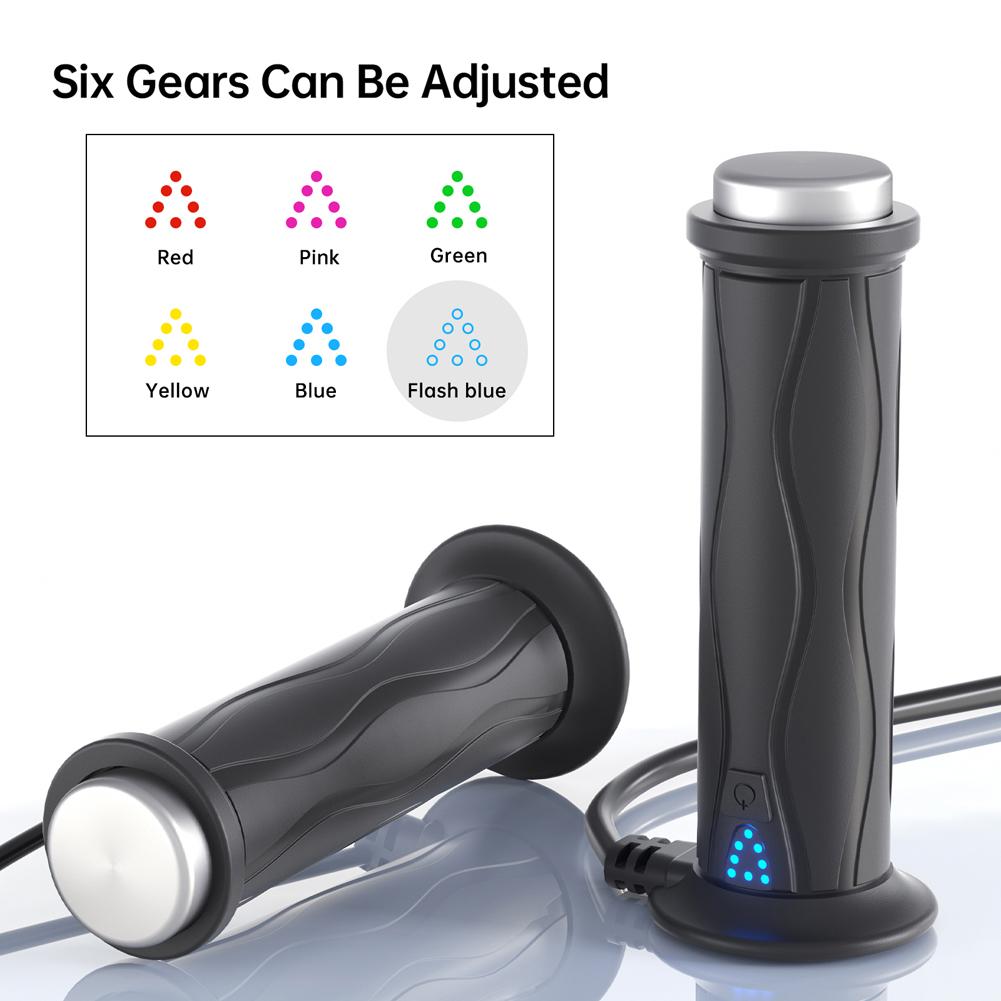 DC 12V Motorcycle Heating Handlebar Silicone Electric Molded Grips Waterproof Electric Hot Heated Grip Smart Temperature Control