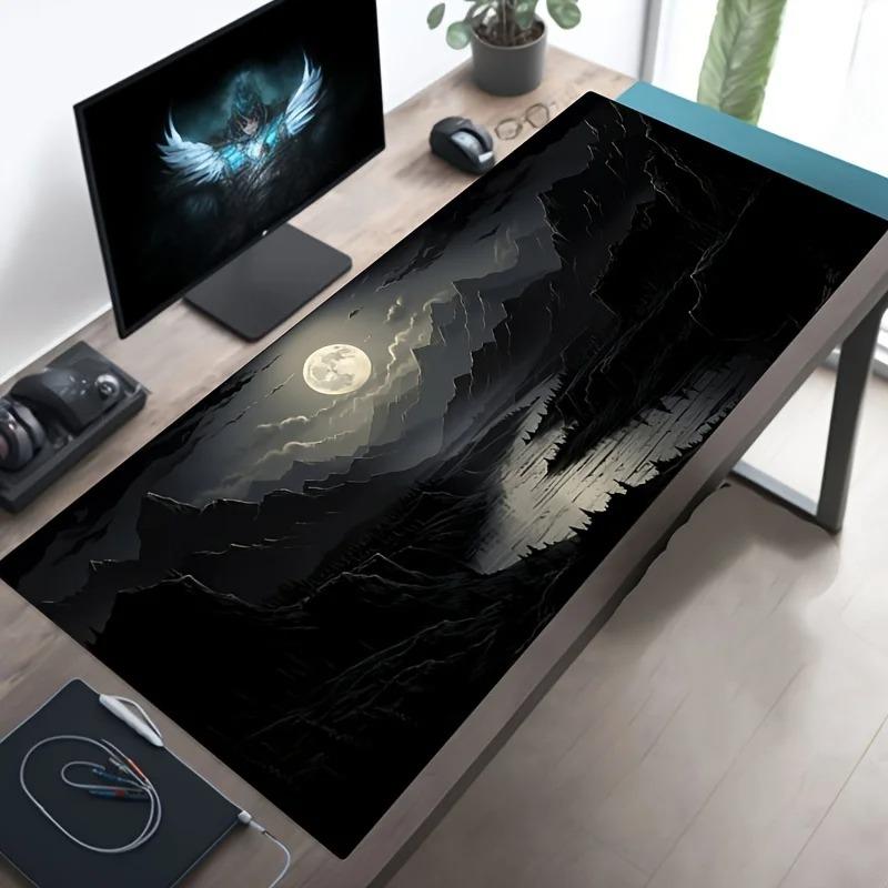 Night Moonlight Large Area Mouse Pad Laptop Non-slip Esports Office Desk Mat Game Player Mousepad PC Keyboard Desktop Carpet