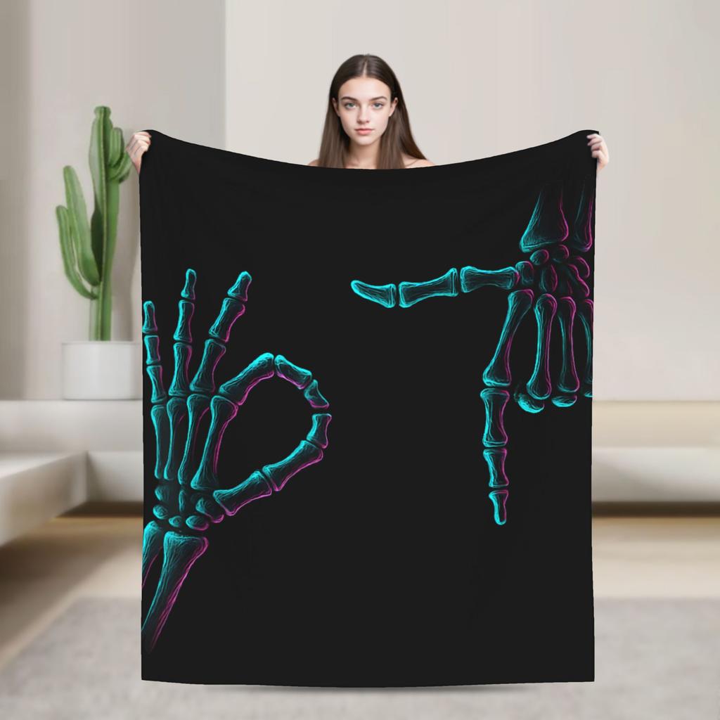 67 Meme Halloween Haunted Spooky Warm Blanket Camping Plush Throw Blanket Living Room Flannel Bedspread Sofa Bed Cover