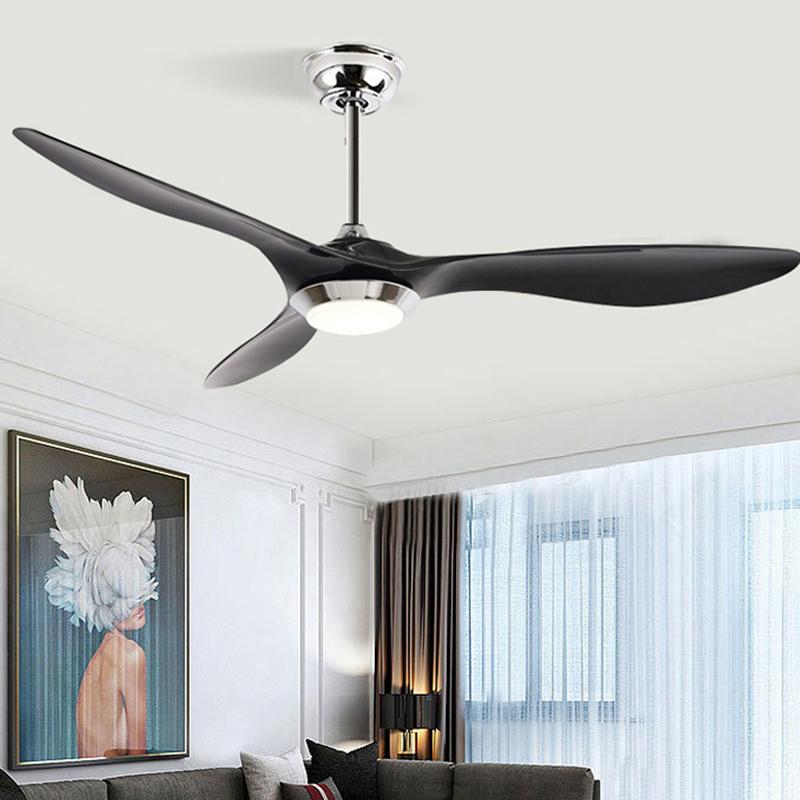 52 Inch large Ceiling Fan With Remote Control, Living Room, Dining Room, DC Motor, Reversible Blade, LED Fan Light With Light
