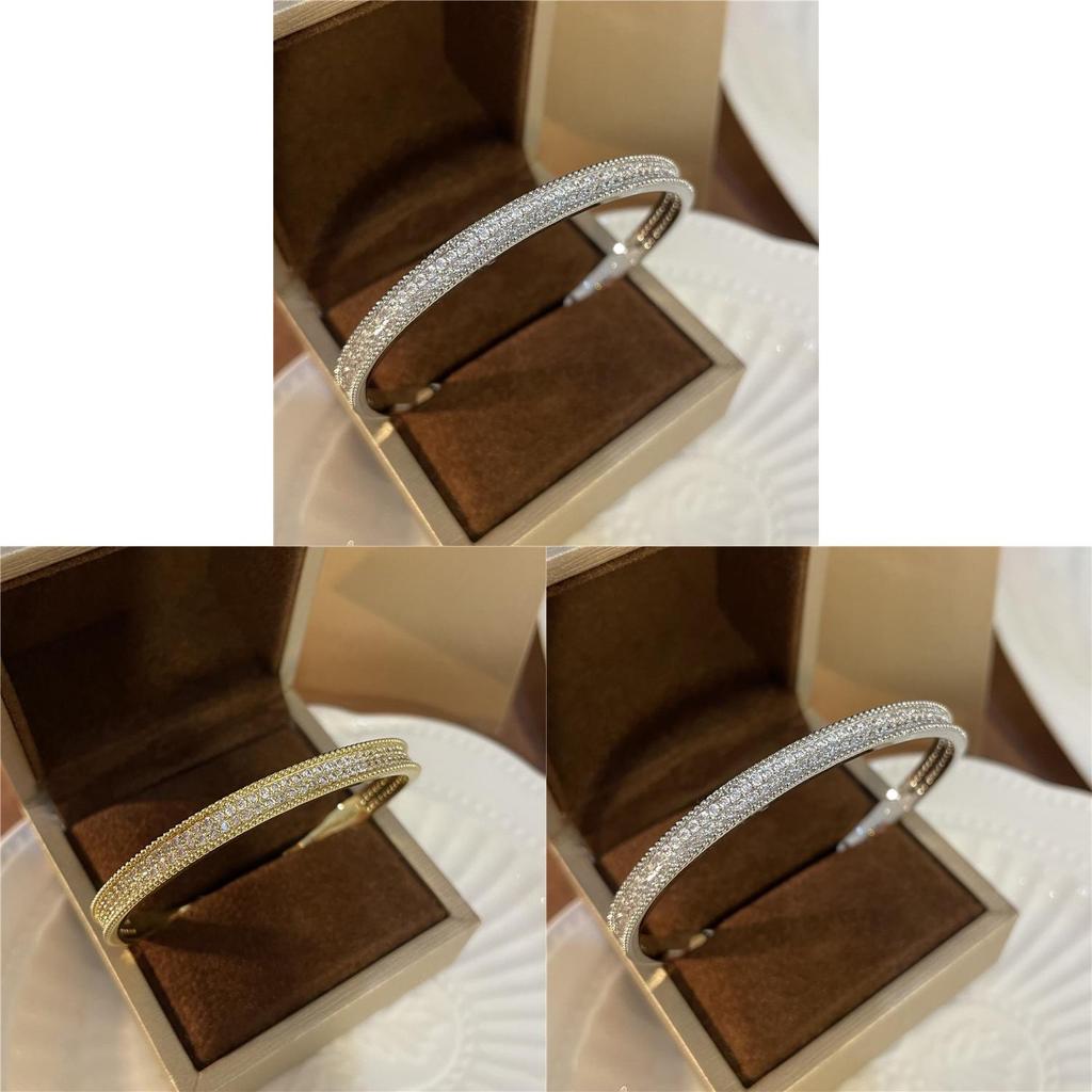 Geometric Zirconia Silver Bracelet For Women With Elegant Design For Office Wear