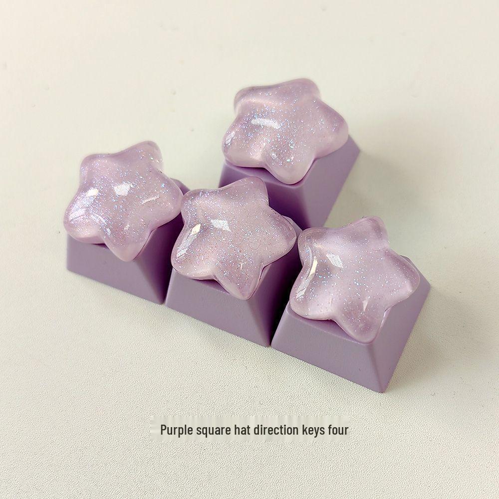 Mechanical Keyboard with Four-Switch Cross Light-Through Keycaps and Directional Magnetic Switch for Nail Art
