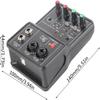 48V Power Audio Mixer Console 2 Channels USB Sound Card Sound Mixing Board  Internet Karaoke