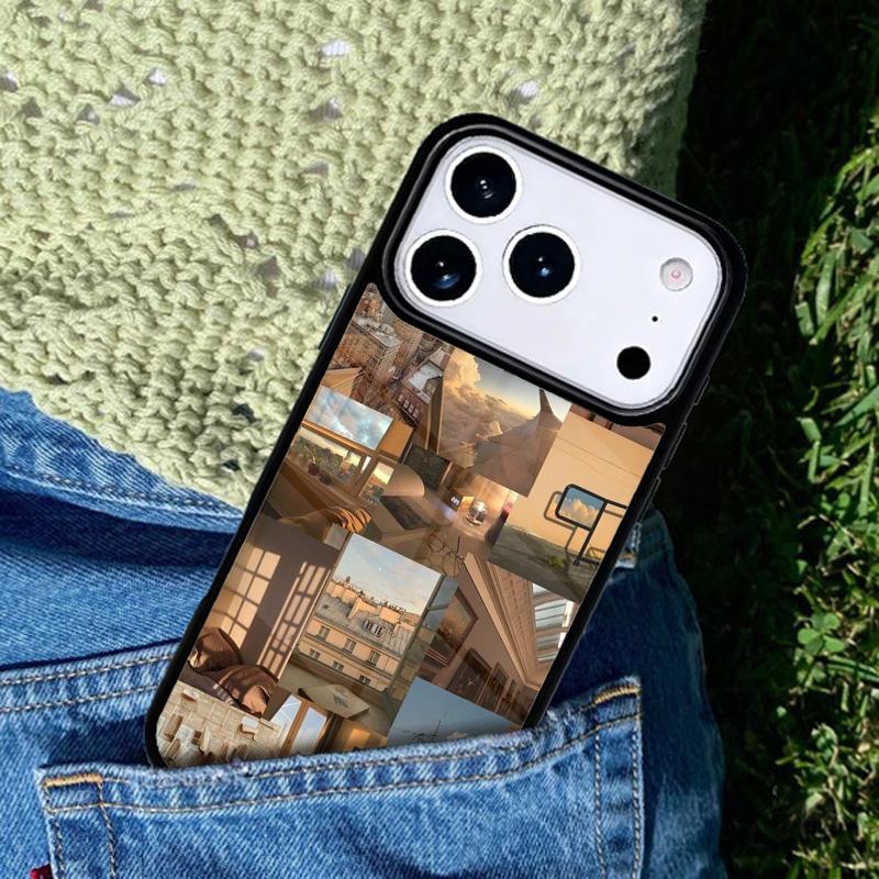 Vintage Aesthetic Soft Phone Case For iPhone 17 AIR 16 Pro Max 15 14 Pro 11 12 13 Shockproof Silicone Cover