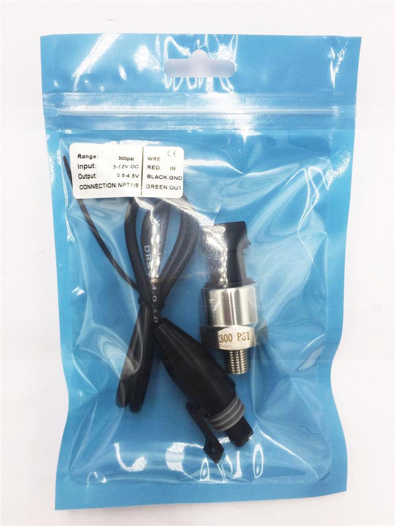 Universal 0-300 PSI Pressure Sensor Oil Fuel Air Water Pressure Transducer Stain