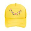 Whimsical Botanical Garland Floral L Mesh Baseball Cap Polyester Forward Observations Hat Adjustable Golf Hat Summer