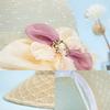 Pearl Travel Casual Sunscreen Spring Summer Sun Hat Lace Cap Straw Hat Flower Beach Hat