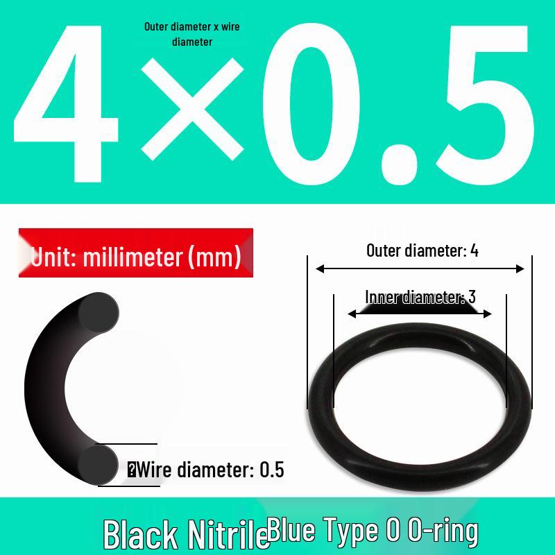 Durable Nitrile Rubber O-Ring, Wire Diameters 0.4-0.8mm, Waterproof & Wear-resistant Sealing Ring