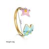 18K Gold Ocean-Style Fish Bangle: Women's Sweet Dopamine Design In Titanium Steel.