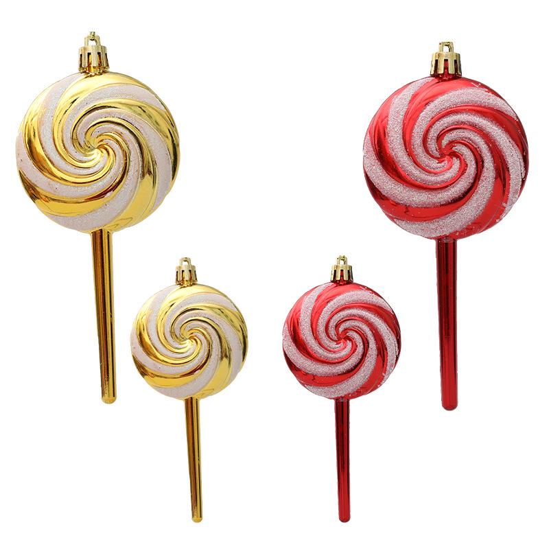 Red and White Spiral Candy Cane Christmas Tree Decorations