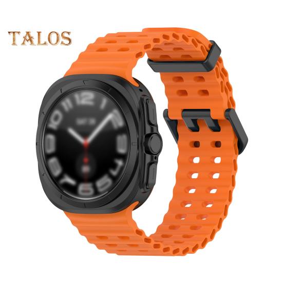 Silicone Watch Band Wear Resistant Adjustable Waterproof Quick Release Sport Breathable Strap Wristband for SamsungGalaxy Watch 7 Ultra