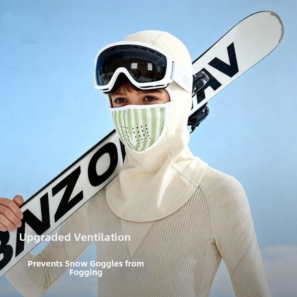 Breathable Winter  Face Mask Thickened Fleece Warm Hood  Outdoor Cycling