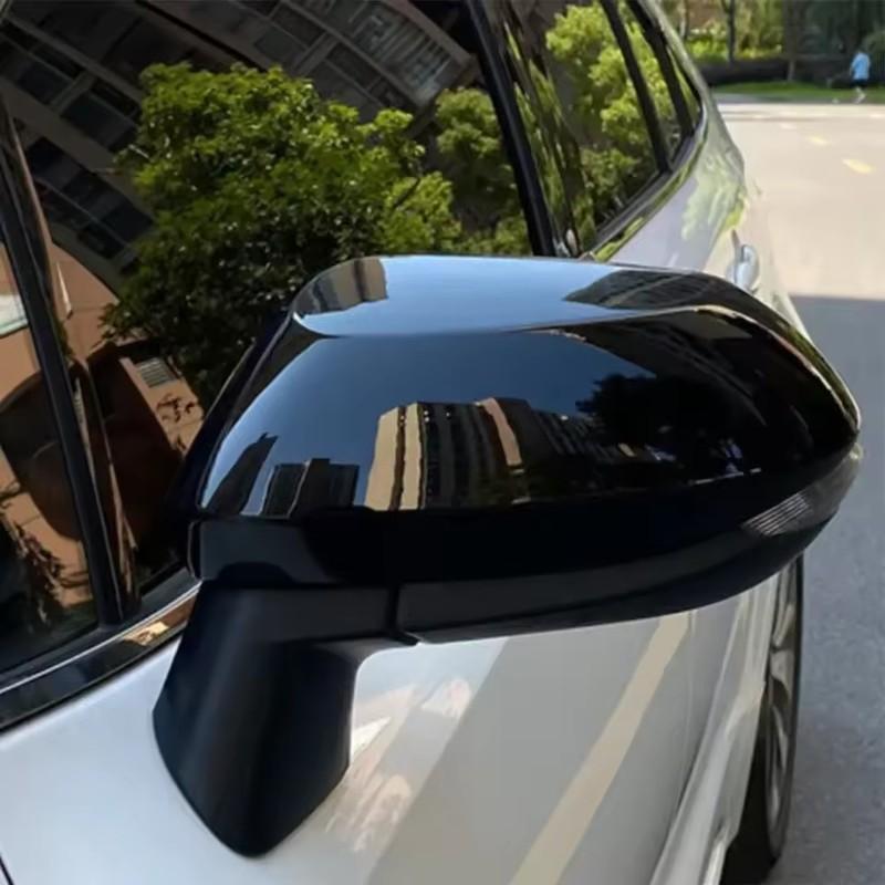 For Mazda 2 hybrid  2024 ABS Glossy Black Auto Rearview Mirror Cover Frame Trims Decoration Sticker Car Styling Accessories