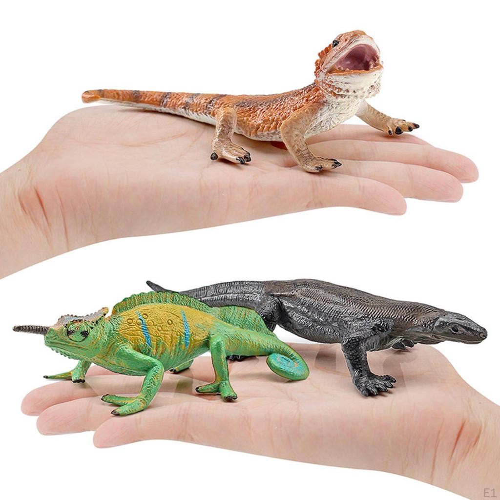 3 Pieces PVC Animals Action Figures Toys Simulation Solid Model Shelf Decor