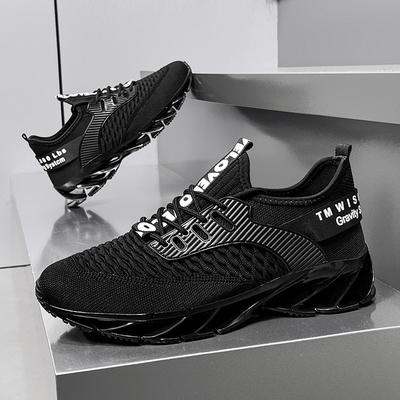 Frühling/Herbst Herren große Schuhe mit Klingensohle Flying Weave Fitness Joggingschuhe
