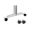 Room Divider Stand, Aluminum Alloy Partition Holder, Movable Base, Office Silver