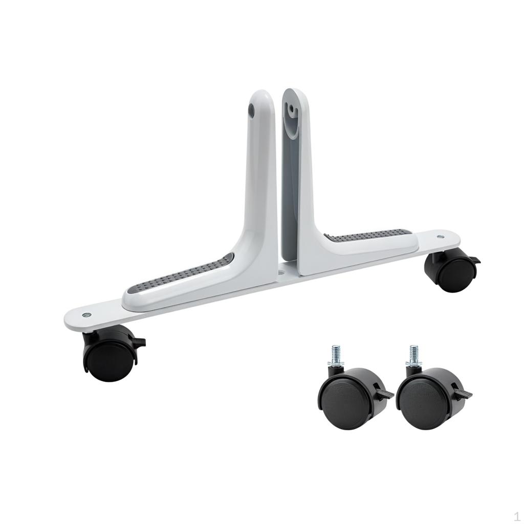 Room Divider Stand, Aluminum Alloy Partition Holder, Movable Base, Office Silver