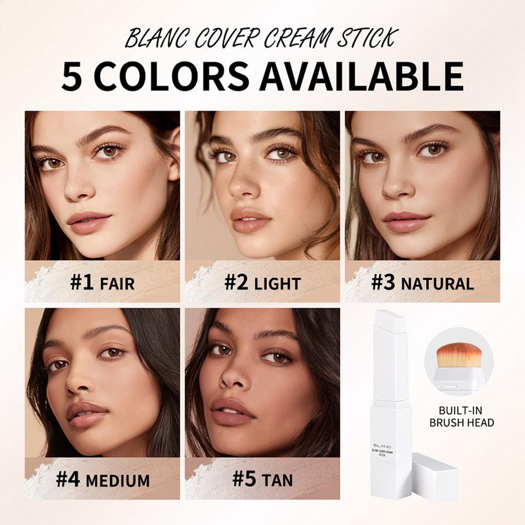 Color-changing Makeup Stick, Skin-matching Cream, Medium To High Concealer, Hydrating Makeup Effect, Double Head With Detachable Brush Head.