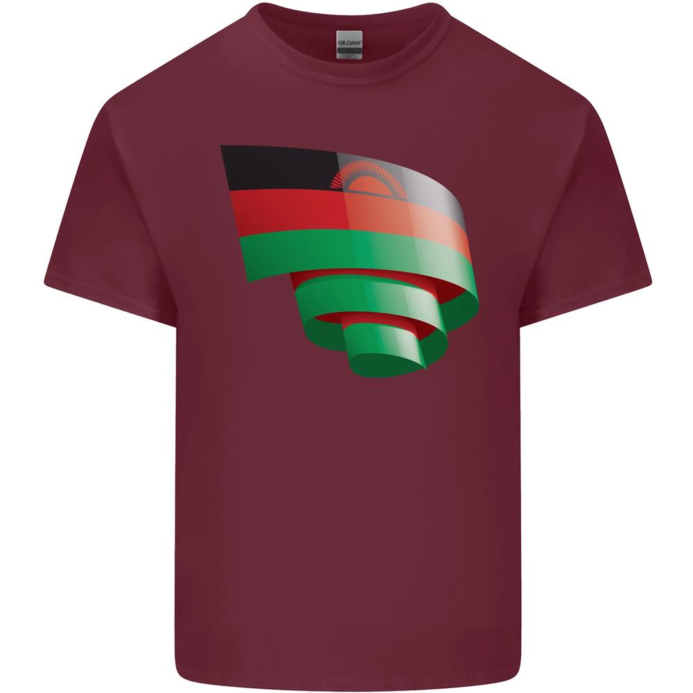 Curled Malawi Flag Malawian Day Football Unisexs Cotton TShirt Tee Top S