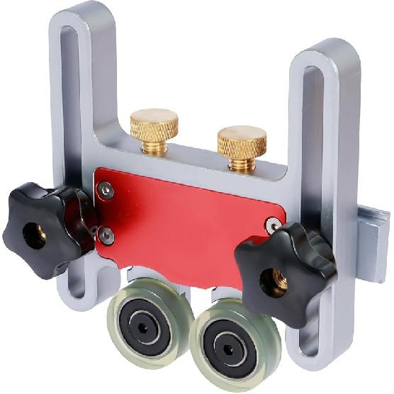 Bearing Stock Roller, Table Saw Feeder, Aluminum Alloy Table Saw Push Block, Sturdy Table Stock Guide Roller, Table Saw Jig Guide Roller Featherboard