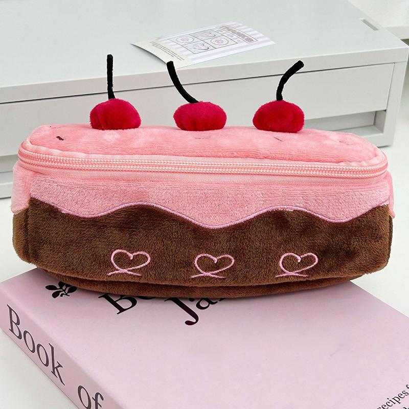 Astuccio Portapenne Ciliegia Peluche Astuccio Grande Capacità Materiale Scolastico Astuccio