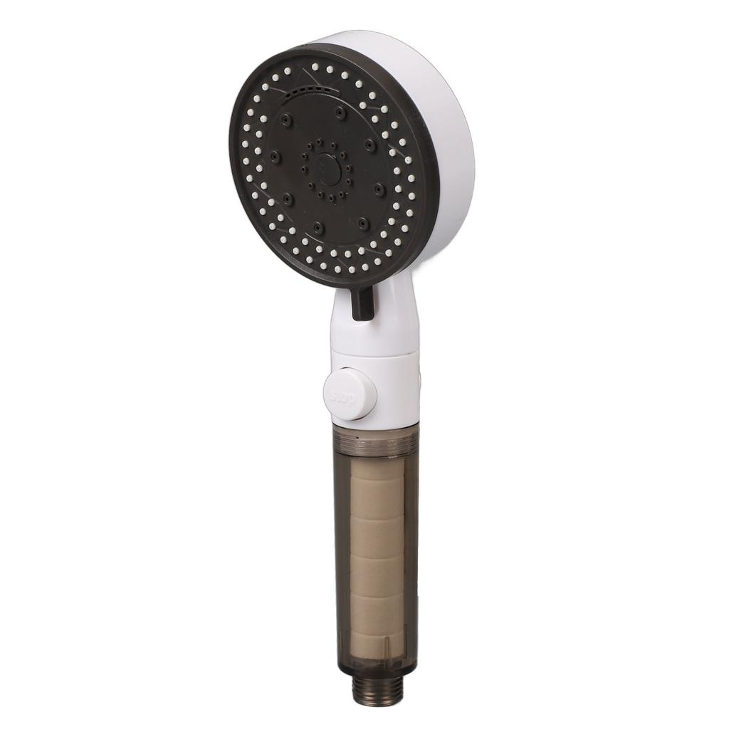 10 Modes Multifunctional Pressurized Showerhead 1 2in Threaded Interface with 1.5M Tube Double Hook Rotating Base 4