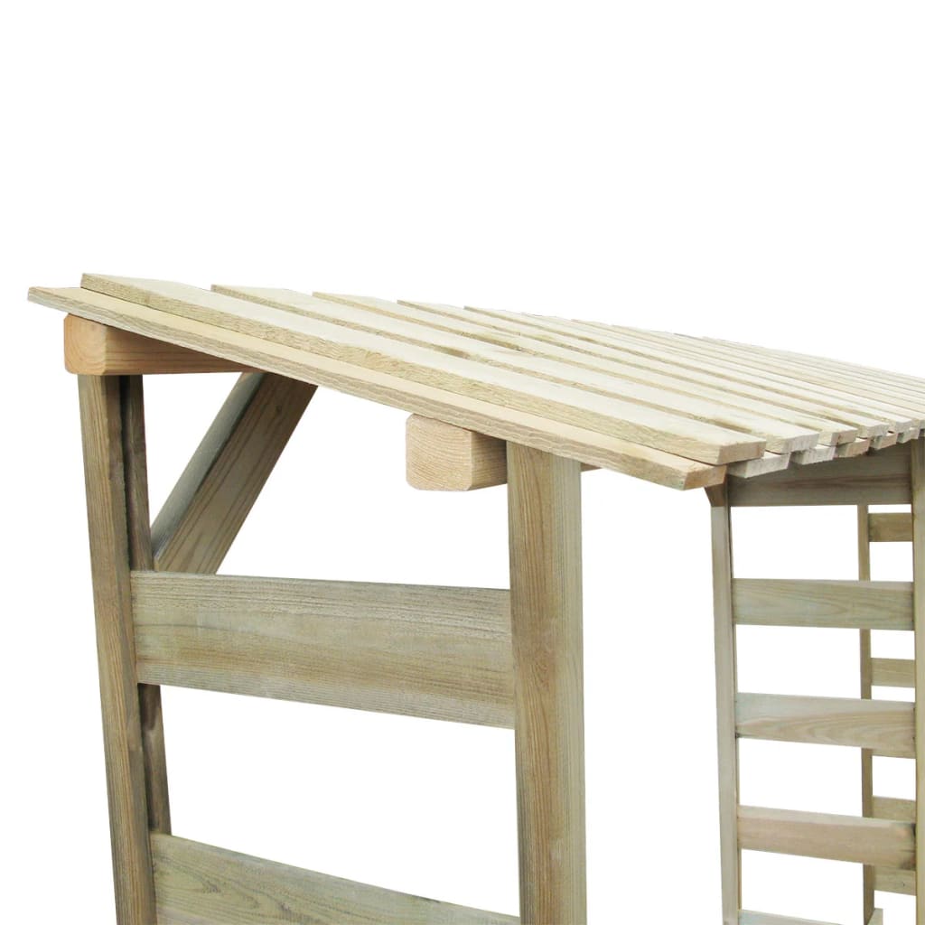 vidaXL Firewood Storage Shed 300×44×176 Cm Impregnated Pine Wood