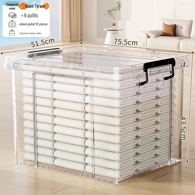 Lixin Large Transparent Wardrobe Clothes Storage Box