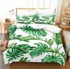 Comforter Super Soft White Bedding Set Green Fresh Winter Plantain Leaves S Kids Adult Queen King Housse De Couette 220X240
