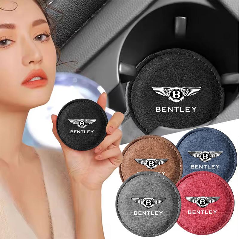 2Pcs B-Bentley-B Car Water Cup Pad Coaster Non-Slip Mat For New Bentley Flying Spur Continental GT Bentayga Mulsanne Accessories