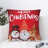 Christmas New Year Pillowcase Printing Polyester Cushion Cover Gift Santa Pillow Case Cover Home Zipper 18''